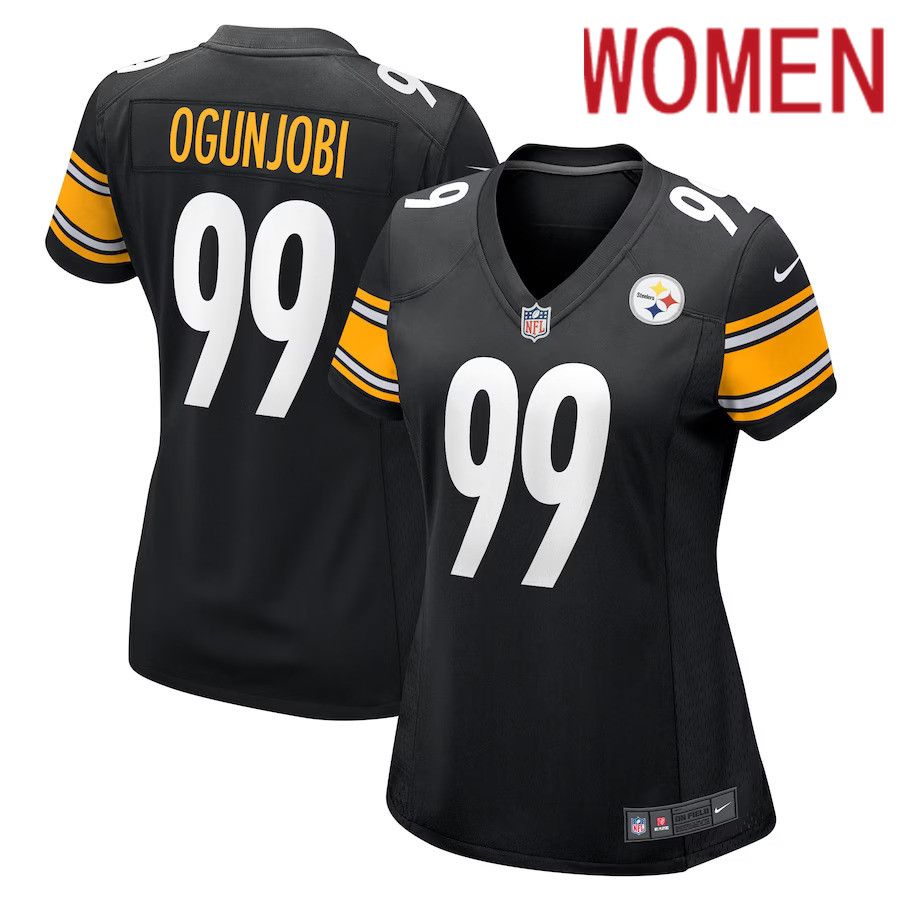 Women Pittsburgh Steelers #99 Larry Ogunjobi Nike Black Game Player NFL Jersey->women nfl jersey->Women Jersey